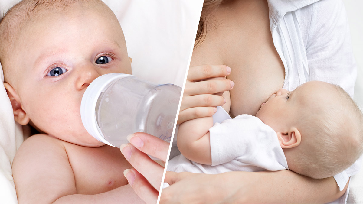breast milk and formula combination