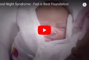 Newborn baby, second night syndrome video.