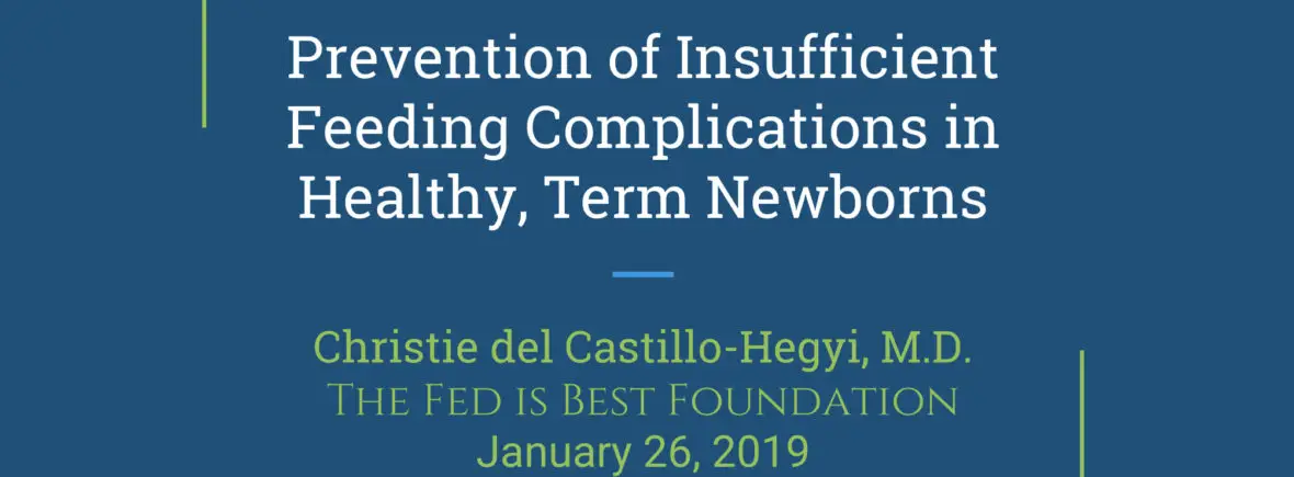 Preventing feeding complications in newborns.