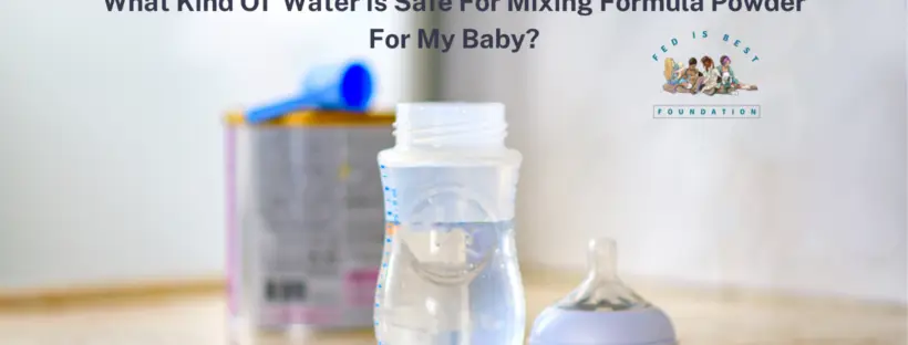 Baby bottle with water; safe formula mixing.